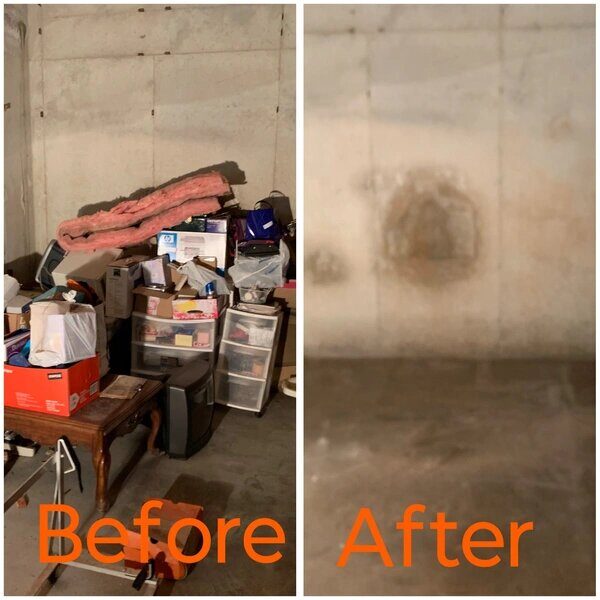 Garage cleanout before and after
