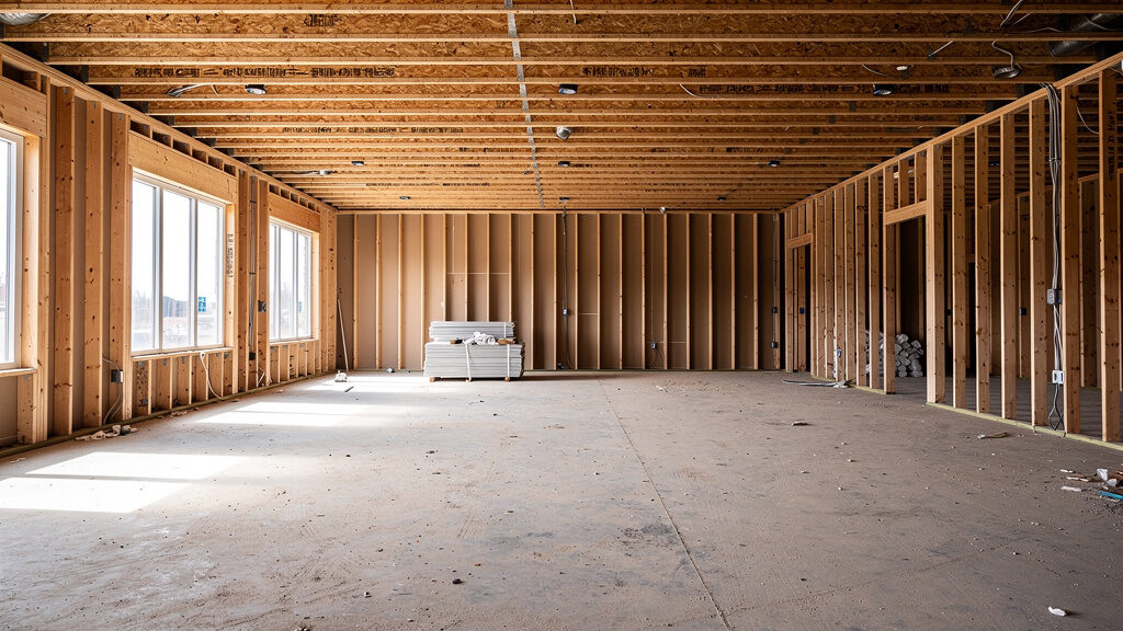 Large-scale debris removal from interior demolition project