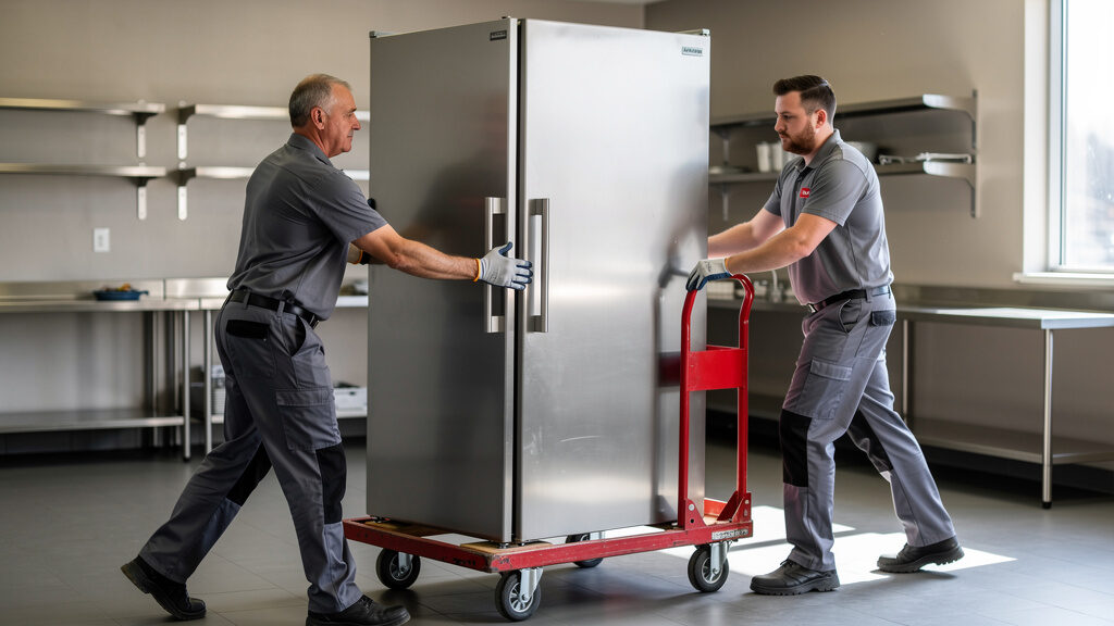 Industrial kitchen equipment removal from restaurant space