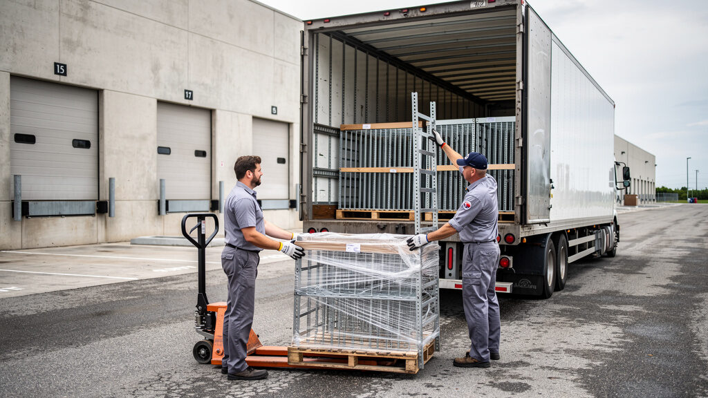 Large-scale warehouse industrial shelving and pallet rack removal